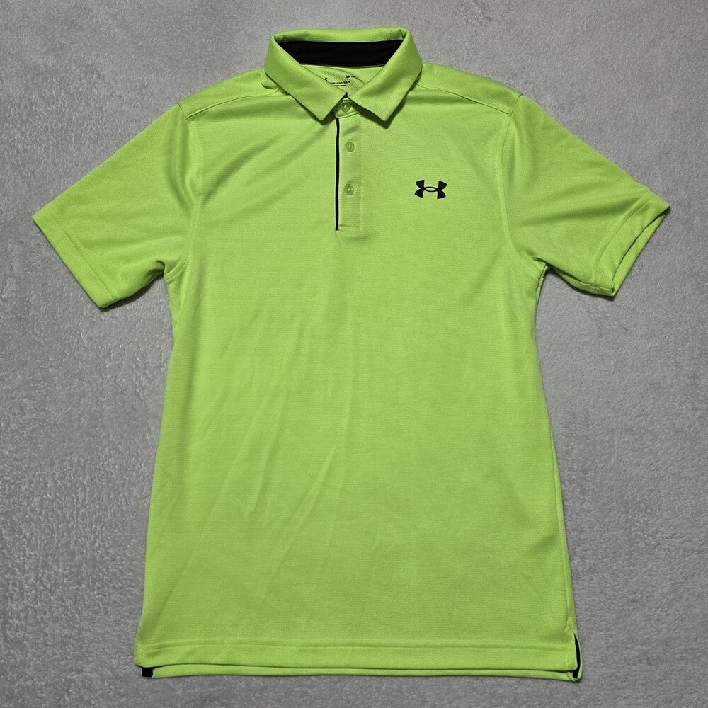 Under Armour Men's Size Small Tech Polo UA Green Athletic Performance Polo Shirt